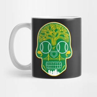 Kelly Green Oakland Sugar Skull Mug